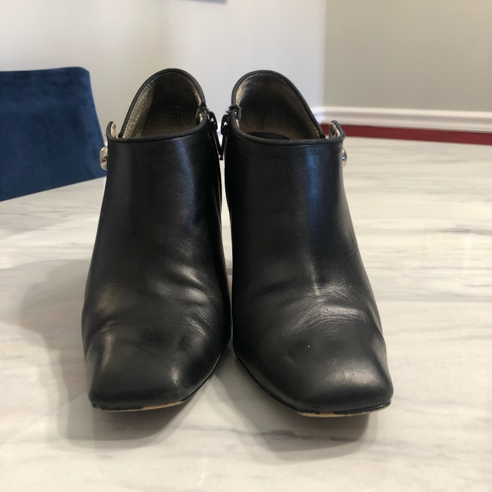 Black Leather Alfaro Booties